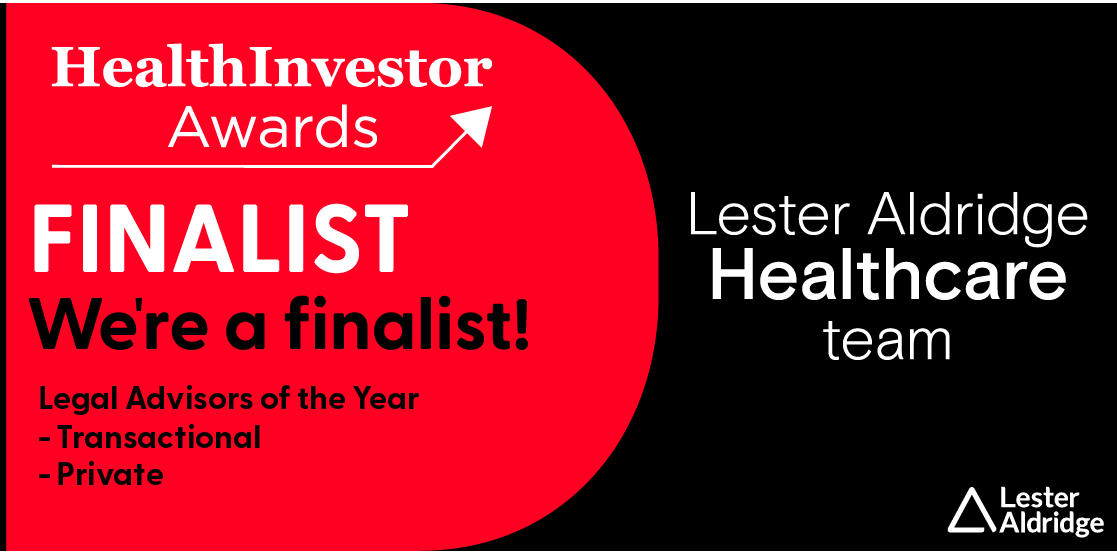Lester Aldridge Earns Double Nomination at Health Investor Awards 2024