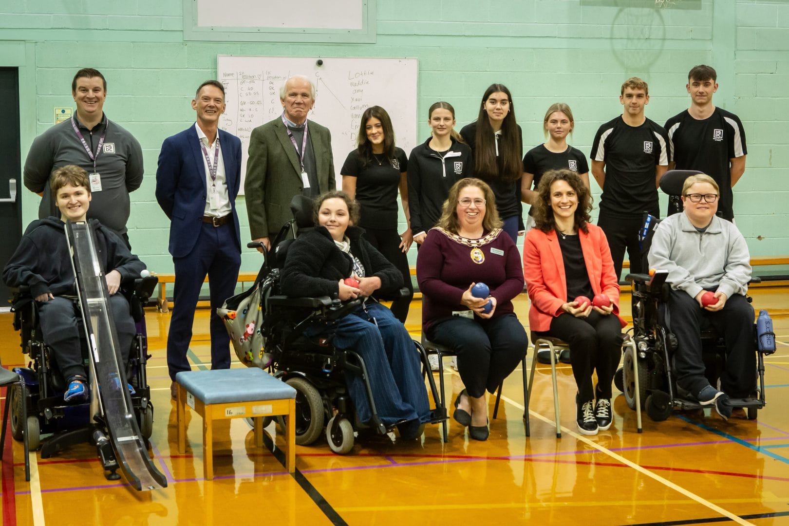 Mayor opens Alton College’s new boccia courts
