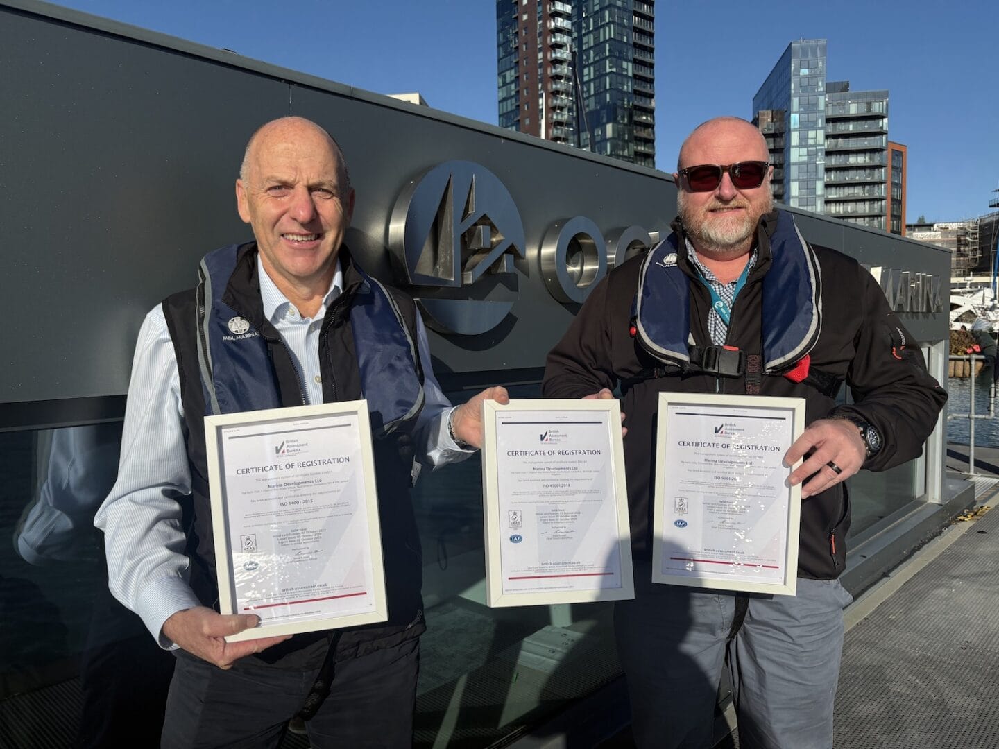 MDL Marinas retains triple ISO certification, building on UK industry first